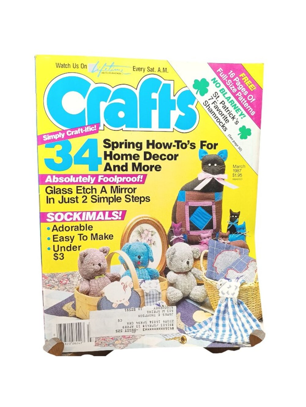 Crafts Magazine March 1987 Spring Home Decor & DIY Ideas Vintage Patterns